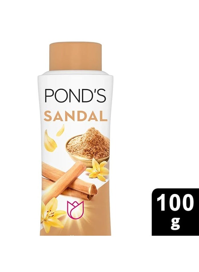 Pond's Sandal Radiance Talc, Pack of 100gm powder - Image 2